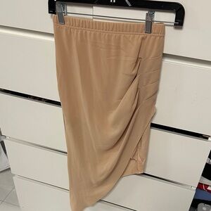 Hommage Elegant Tan Women's Asymmetrical Skirt